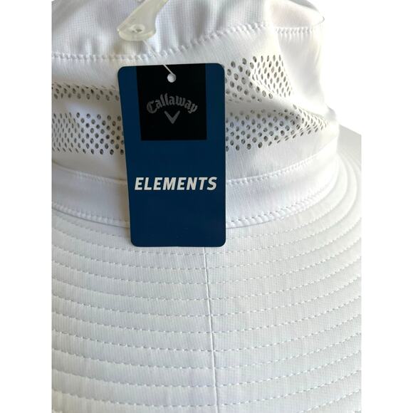 Callaway Elements Big Spring Golf Club Sun Hat White 4” Brim Size L - Picture 4 of 9